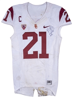 2012 Nickell Robey Game Used & Signed USC Trojans Road Jersey Photo Matched To 10/4/2012 (Beckett)